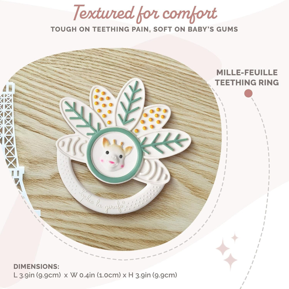 Sophie la girafe - Anneau de dentition aux mille feuilles Sophie la girafe - Jouet à mâcher - Caoutchouc - Textures variées - Pour bébé dès 0 mois