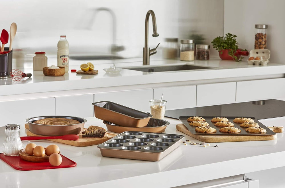 Tefal Airbake J2555014 Muffinform, Antihaftbeschichtung, Karbonstahl, Braun, 29 X 41 Cm Moules et plaques pour pâtisserie Naty Shop