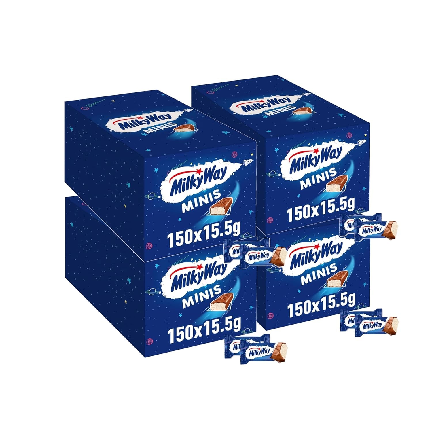 Mini barres de chocolat, paquet de chocolat en vrac, crème de lait légère, 150 x 15,5 g, 2,3 kg