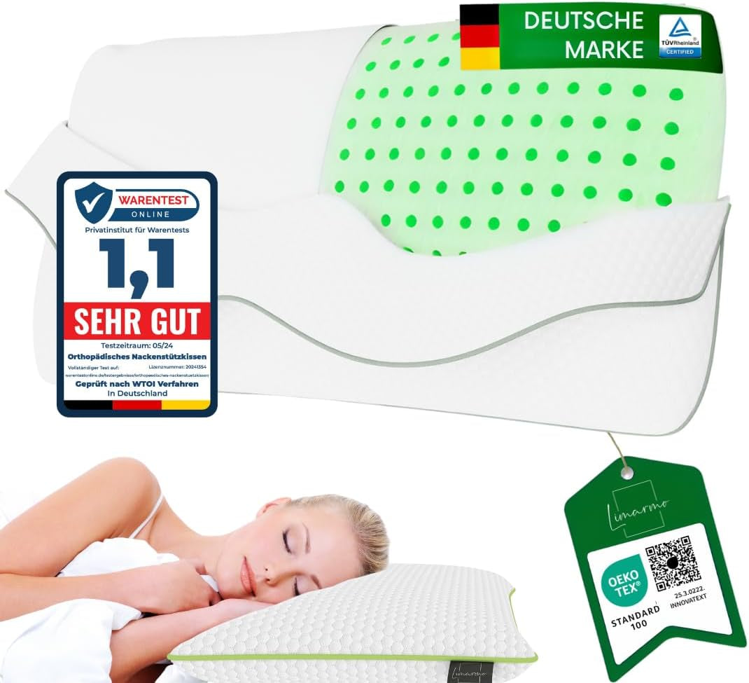 Pernă ortopedică de susținere a gâtului pentru 80X40, 800X400 Mm, pernă viscoelastică, pernă visco, pernă, pernă gât spumă de memorie, spumă visco, somn, alb (710 X 420 X 120 Mm) Perne ortopedice cervicale Naty Shop 710X420X120 Mm