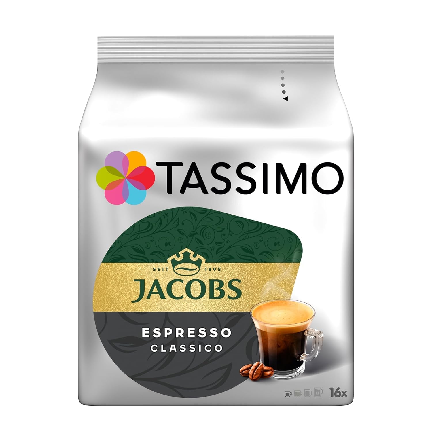 Tassimo Kapseln Jacobs Espresso Classico, 5 x 16 dosettes, 80 Kaffeekapseln