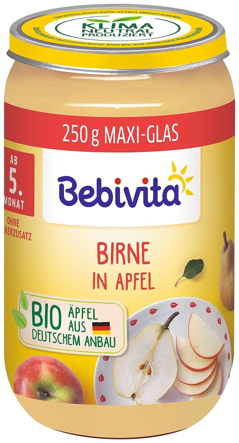 Légumes délicats tout autour, paquet de 6 (6 X 190 grammes) Mère et Enfant Naty Shop 250 grammes Poire - pomme