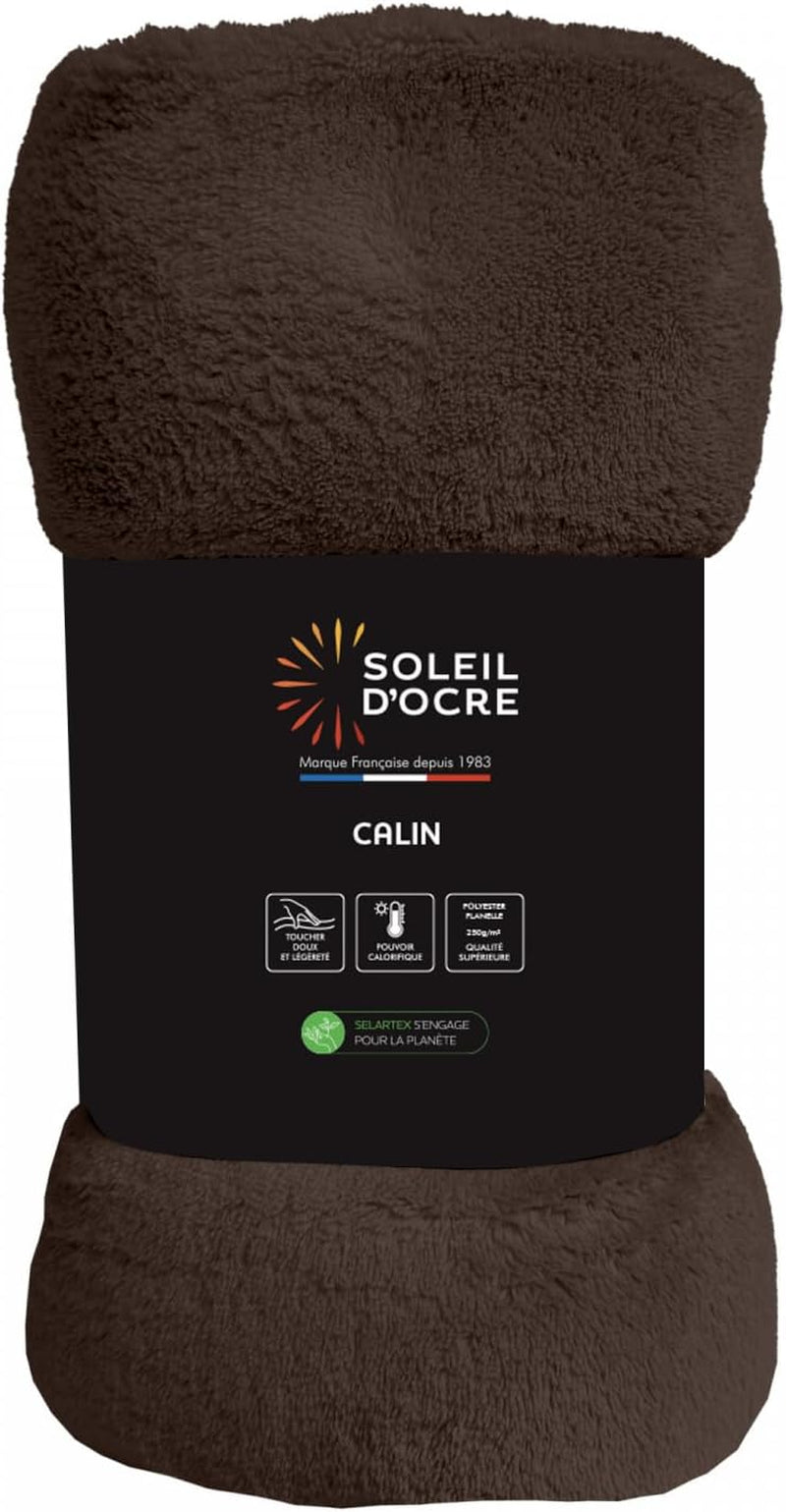 Soleil D'Ocre, couverture flanelle, 220 X 240 Cm, Calin, marron Couettes et couettes Naty Shop Marron 220 X 240 Cm
