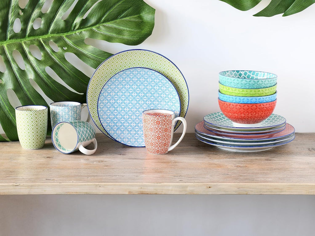 Creatable, 17362, Serie Mediterran, set veselă 16 piese, serviciu combinat din ceramică Seturi vesela masa Naty Shop