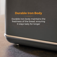 Corbeille à pain Tower T826175GRY Renaissance, capacité 16 l, couvercle simple, gris Boîtes de conservation Naty Shop