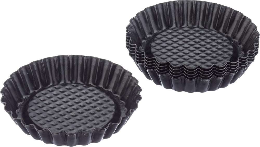 ORIGINAL KAISER Classic Obstbodenform 28 Cm, Obstkuchenform, Gleichmäßige Bräunung & Classic Mini Torteletts 6 Stück, Tartelette Förmchen 10 Cm, Tarteform Klein, Tortelettförmchen Antihaftbeschichte Moules et plaques de cuisson Naty Shop