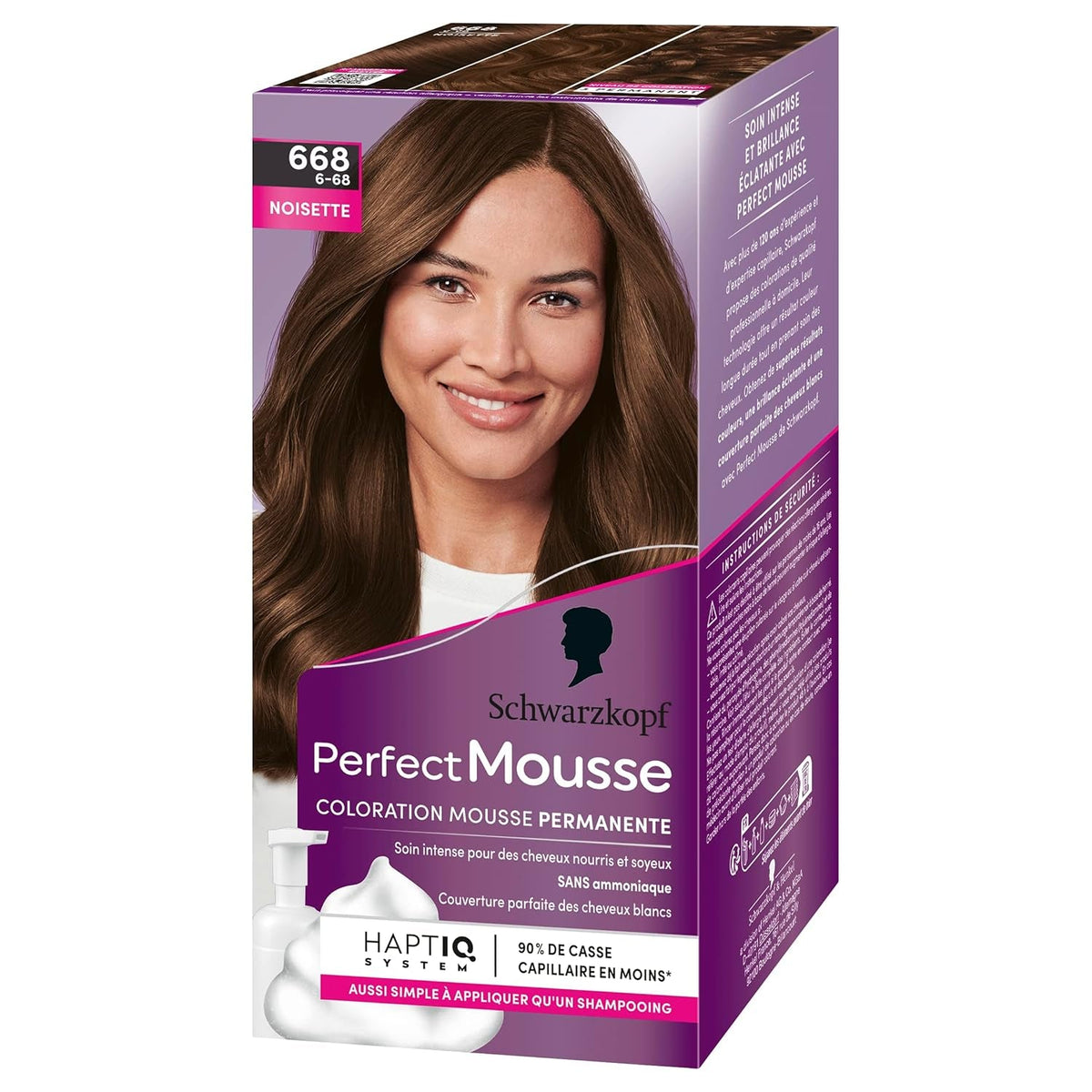 Perfect Mousse Mousse de coloration permanente, 668 Hasellnuss Hair Dye Naty Shop Titre par défaut