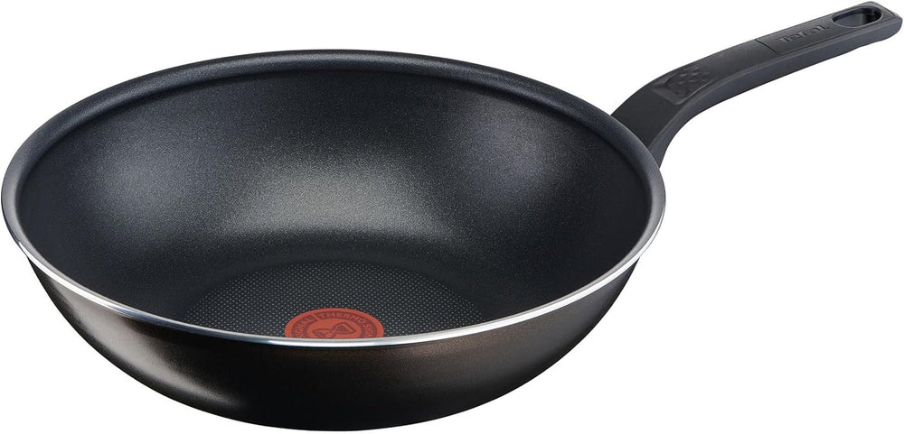 Tefal Easy Cook & Clean, strat antiaderent, indicator de temperatură, nerecomandata pentru inductie Oale si Tigai Naty Shop Tigaie Wok 28 Cm
