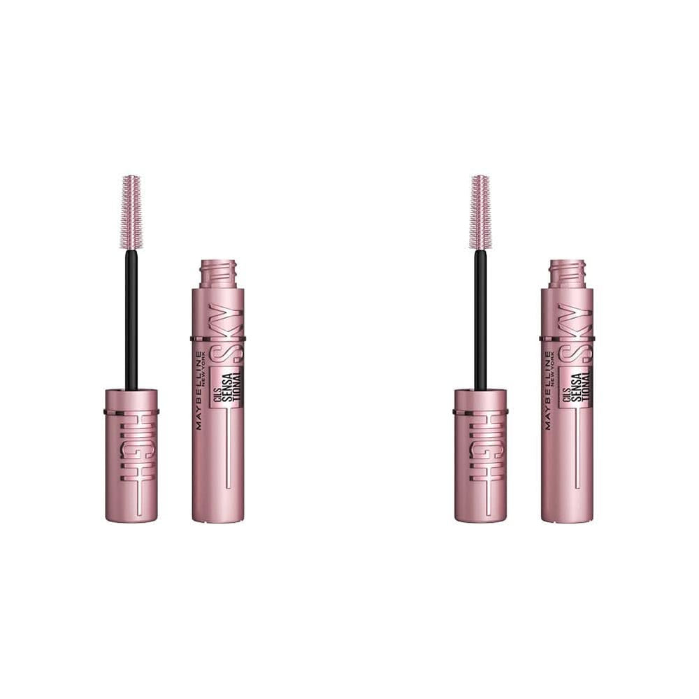 Maybelline Lash Sensational Sky High Cosmetice si Infrumusetare Naty Shop Very Black 9.6 ml (2 bucati) Lash Sensational Sky High Mascara, Very Black