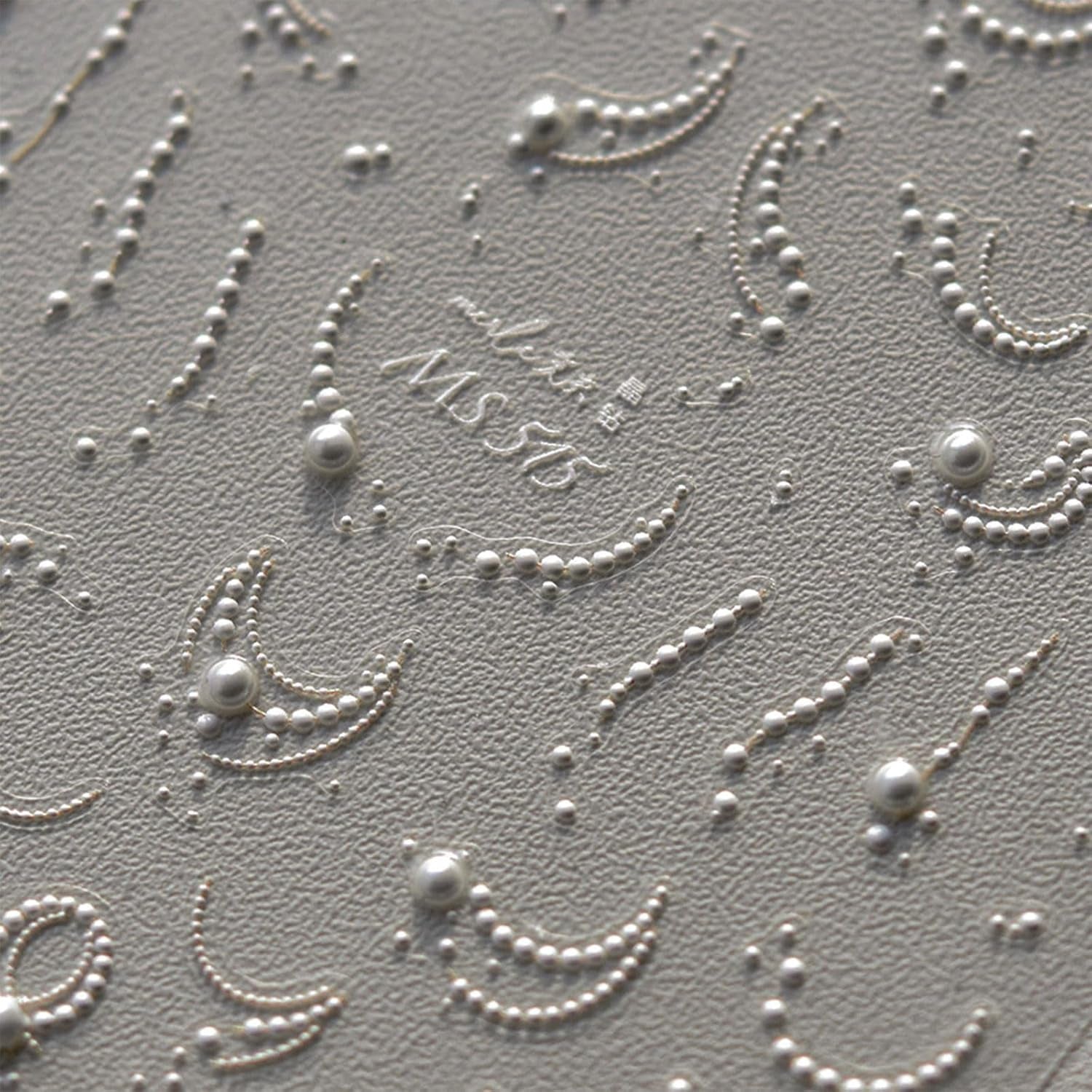 JMEOWIO 3D Nail Sticker Perlenlinie Nail Art Sticker Selbstklebend Nagelaufkleber 5D Stereoskopisch Dekoration Nageldesign Zubehör 1 Blatt