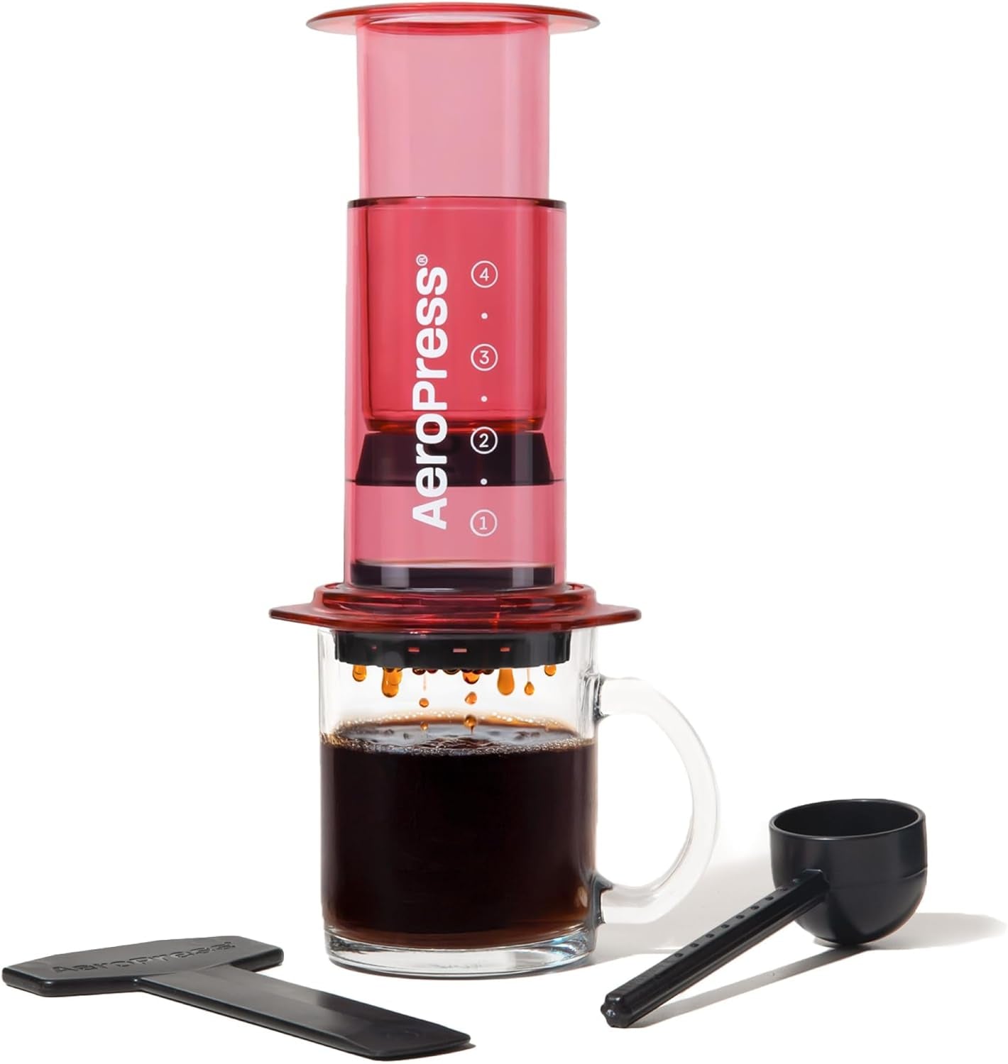 Machine à café et expresso originale AeroPress, cafetière portable de niveau Barista avec chambre, piston et filtres, machine à café et expresso rapide