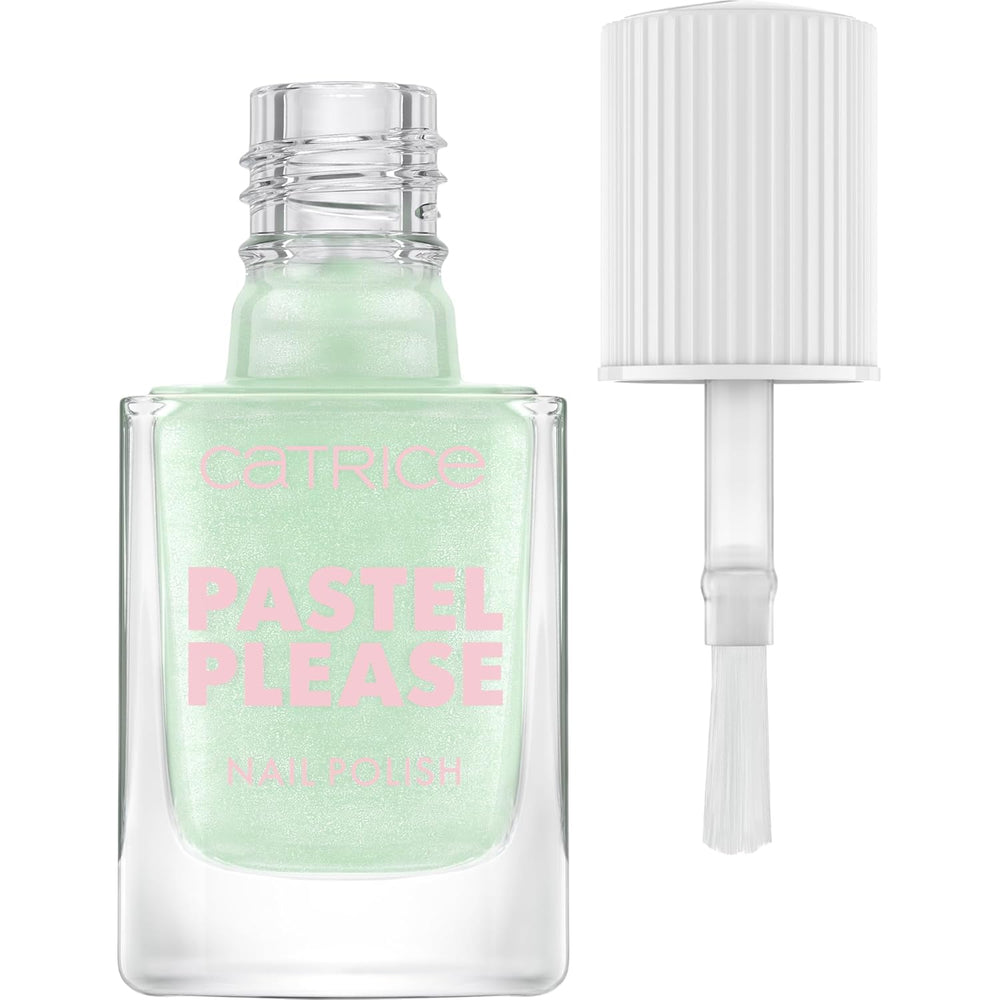 Catrice Pastel Please Vernis à ongles 040 Mint Breeze Vert clair Vernis à ongles pailleté profondément coloré hautement pigmenté Vegan 10,5 ml