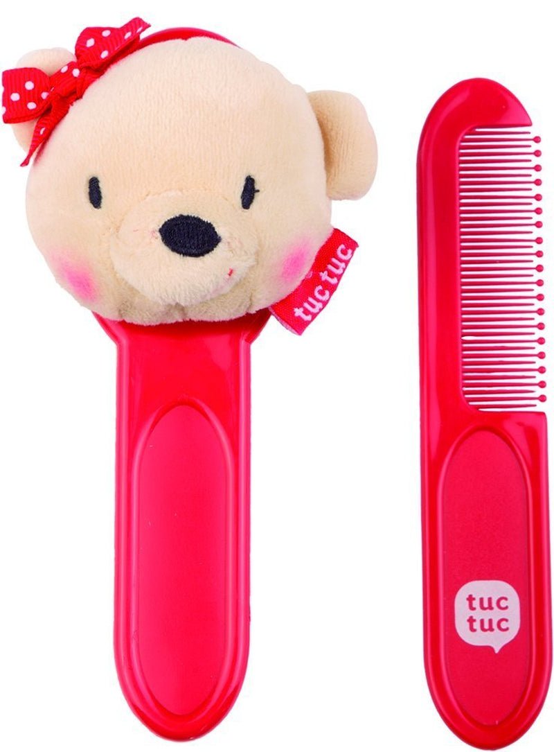 6525 Brosse+peigne fille Life In The Air, rouge Enfant - Bain et Soin Naty Shop Default title