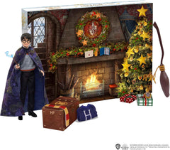 Calendrier de l'Avent HARRY POTTER Gryffondor - 24 histoires, surprises magiques, salle commune de Poudlard, visage réaliste, pour les fans de 6 ans et plus, HND80 Naty Shop Dolls