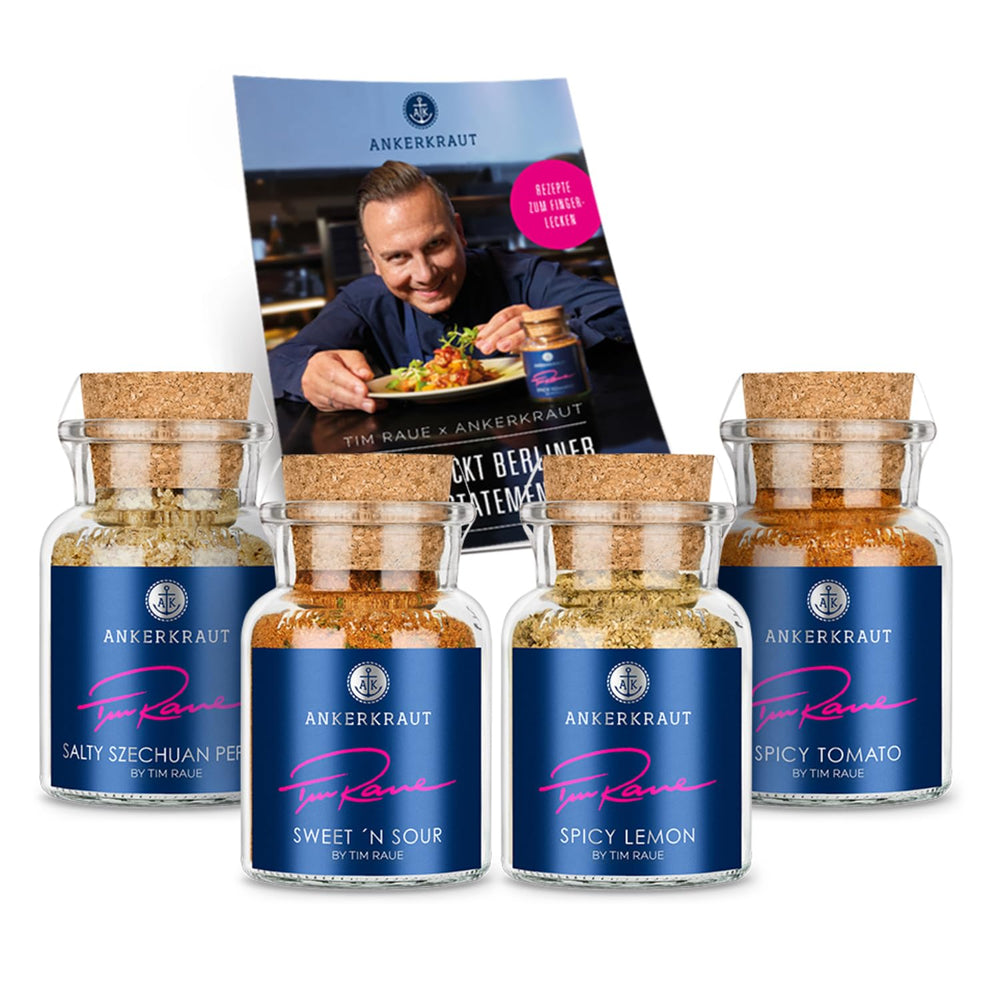 Ankerkraut Smoky Fries de Tim Raue, divers ingrédients pour pommes frites, pommes gourmandes avec arôme raffiné, 145 g dans un verre Korkenglas