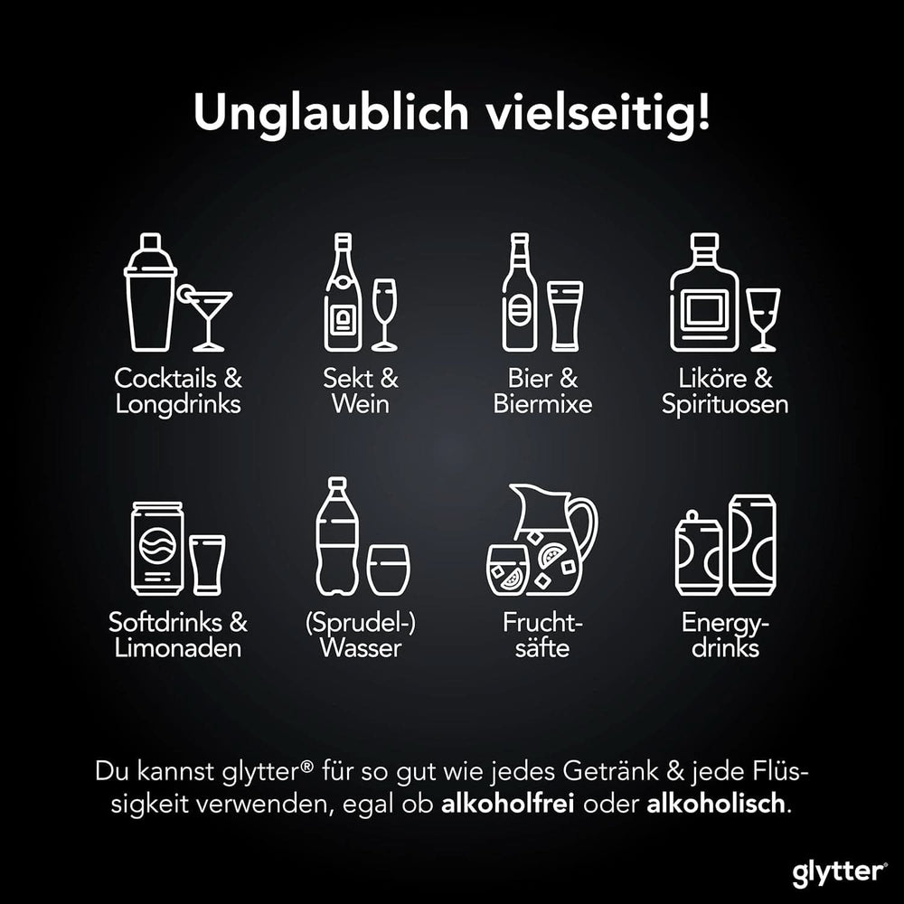 Glytter, Paillettes comestibles pour boissons et liquides, 10 grammes Glitter Naty Shop