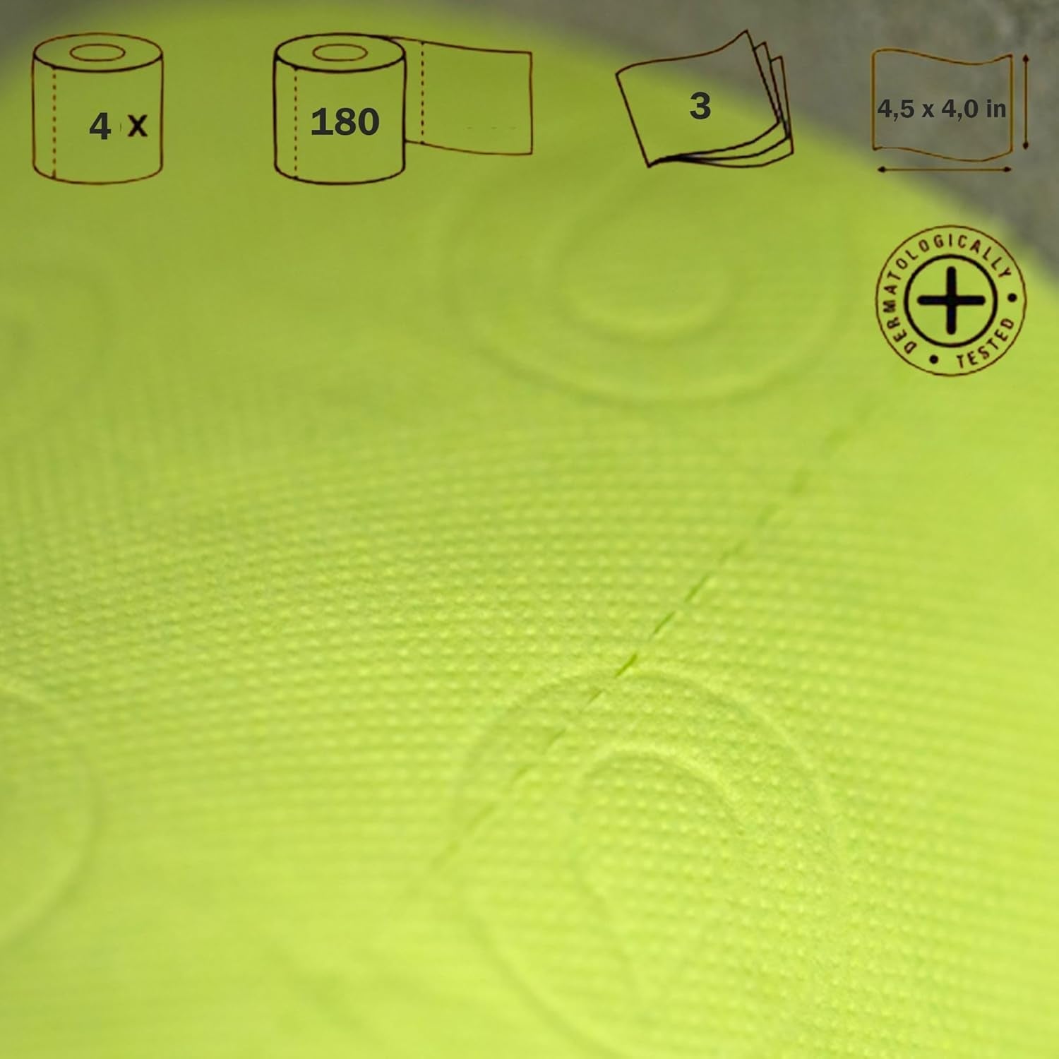 Papier toilette Renova, vert, 4 rouleaux