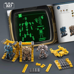 Modèle de figurine d'action MEGA Fallout, collection T-60 Power Armor avec 327 pièces, 5 figurines d'action et accessoires, pour les amateurs