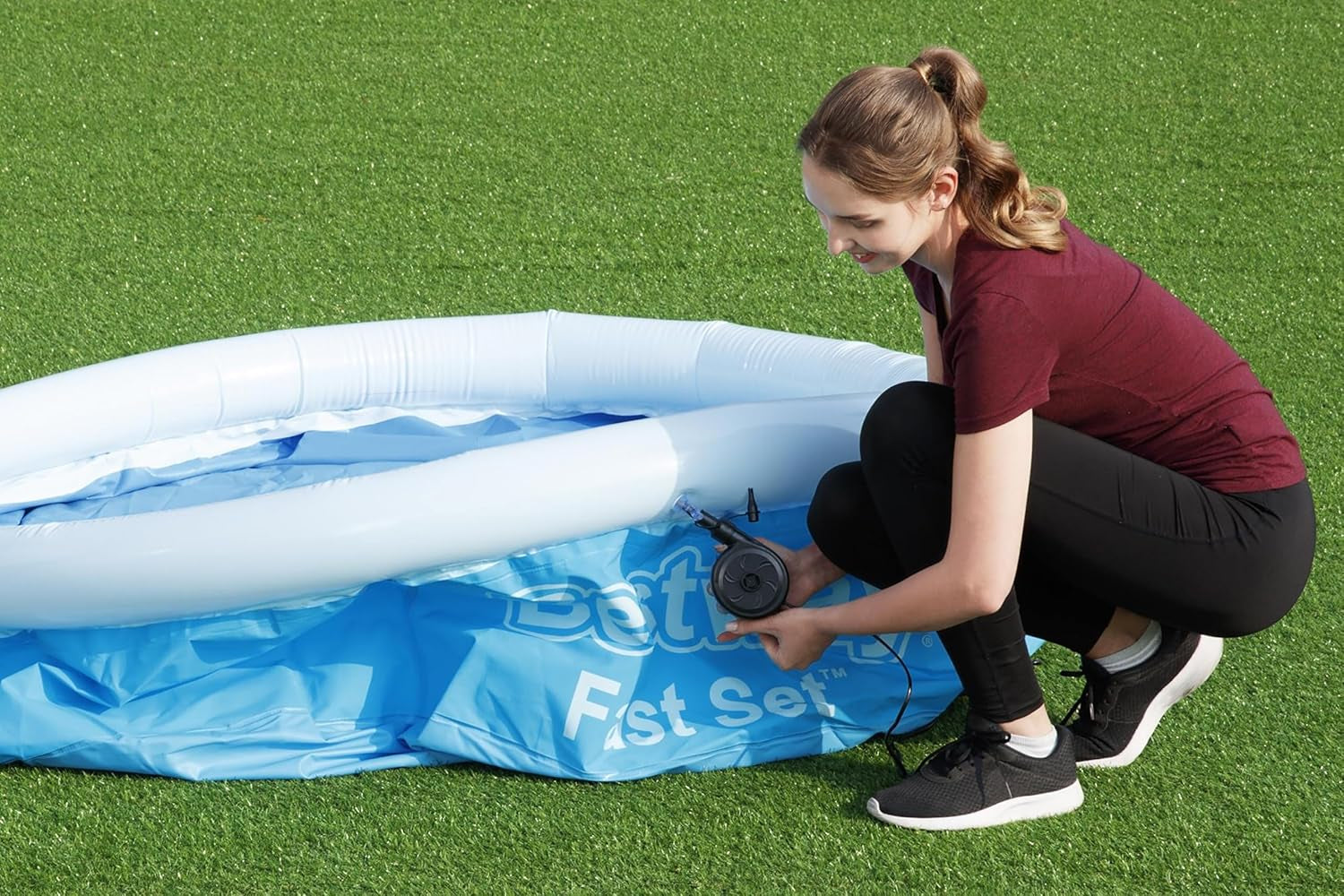 Piscine Bestway Fast Set, sans pompe, bleue, 366 x 76 cm, sans accessoires