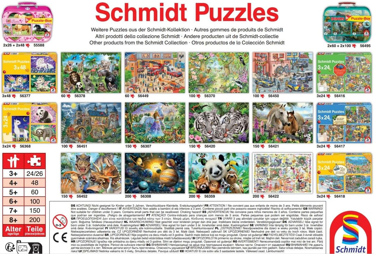 Schmidt Spiele 56370 Animale în pădure, puzzle pentru copii, 100 piese Puzzle Naty Shop