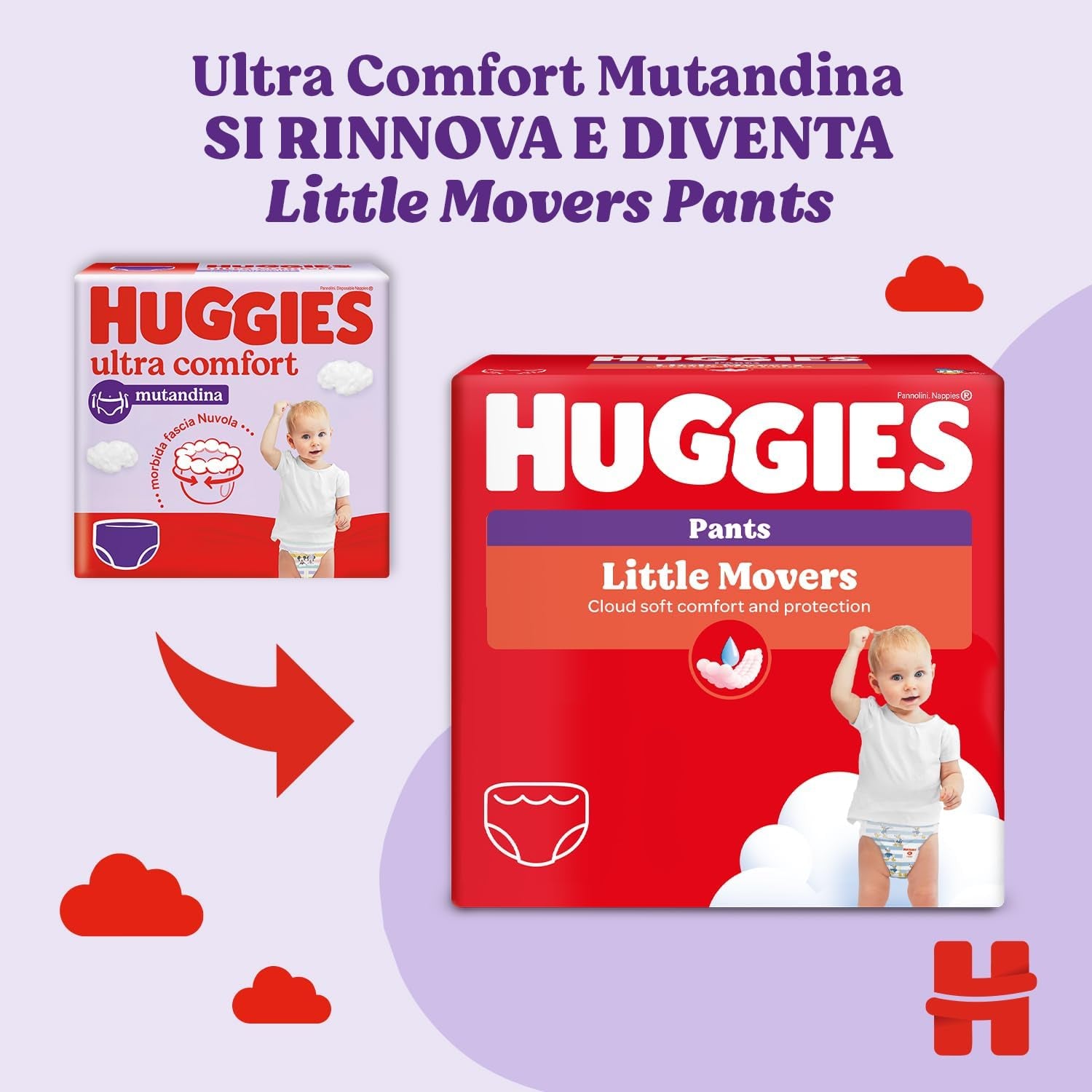 Huggies Ultra Comfort, Couches culottes, taille 5 (12-17 kg), paquet de 68 couches culottes