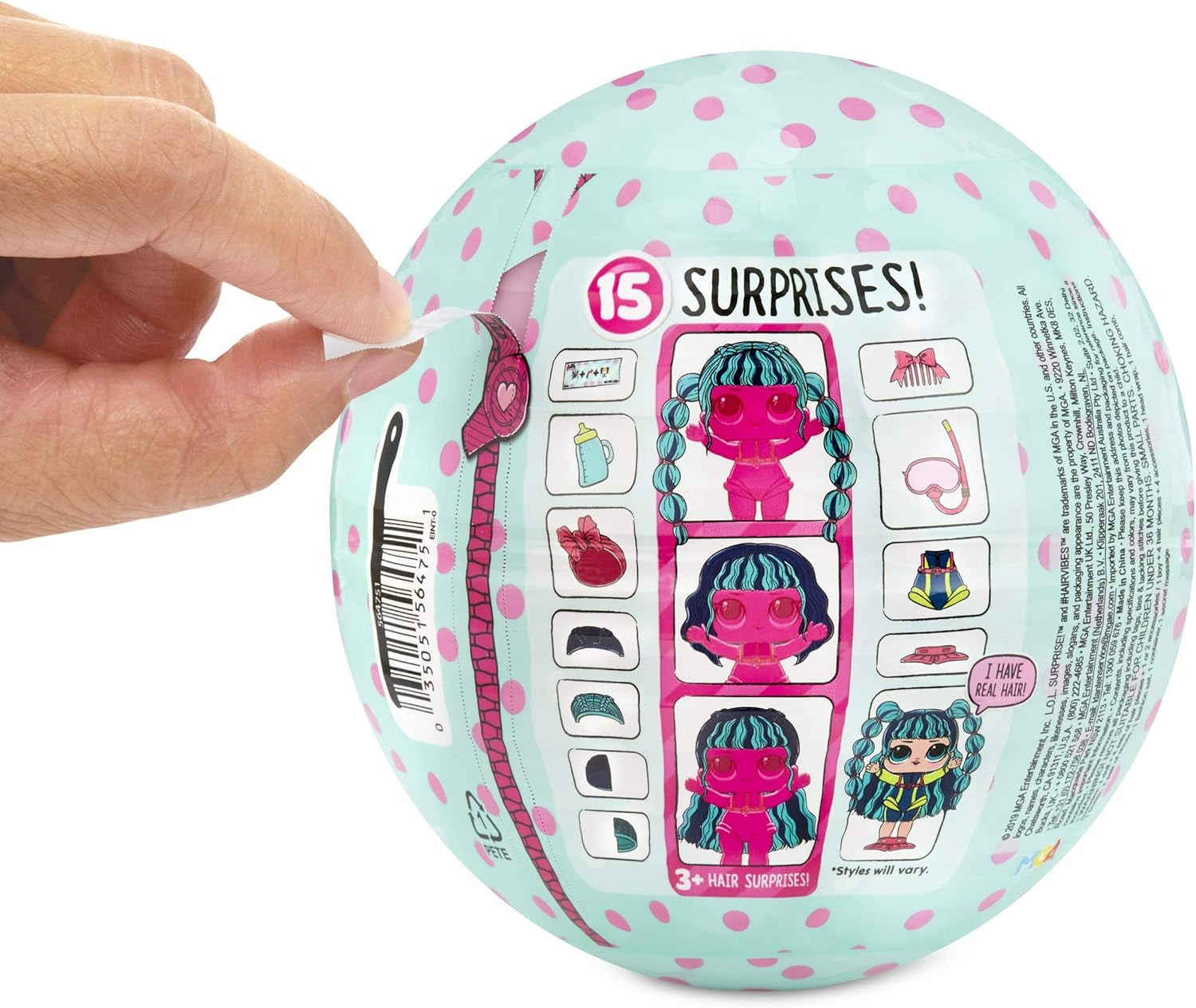 Poupées à collectionner LOL Surprise pour filles - Avec 15 surprises et coiffures différentes - #Hairvibes Dolls