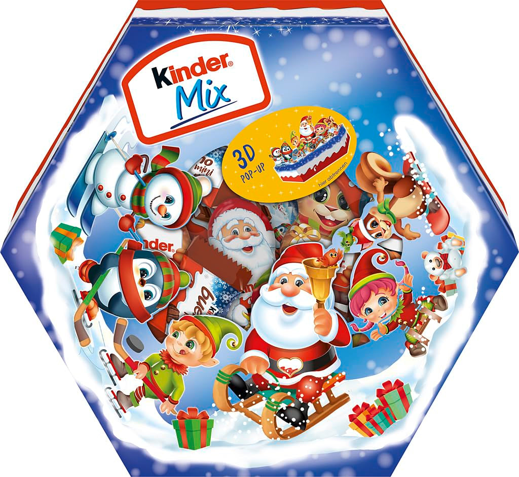 Assiette de Noël Kinder Mix - délicieuses spécialités chocolatées de la gamme Kinder - 143g