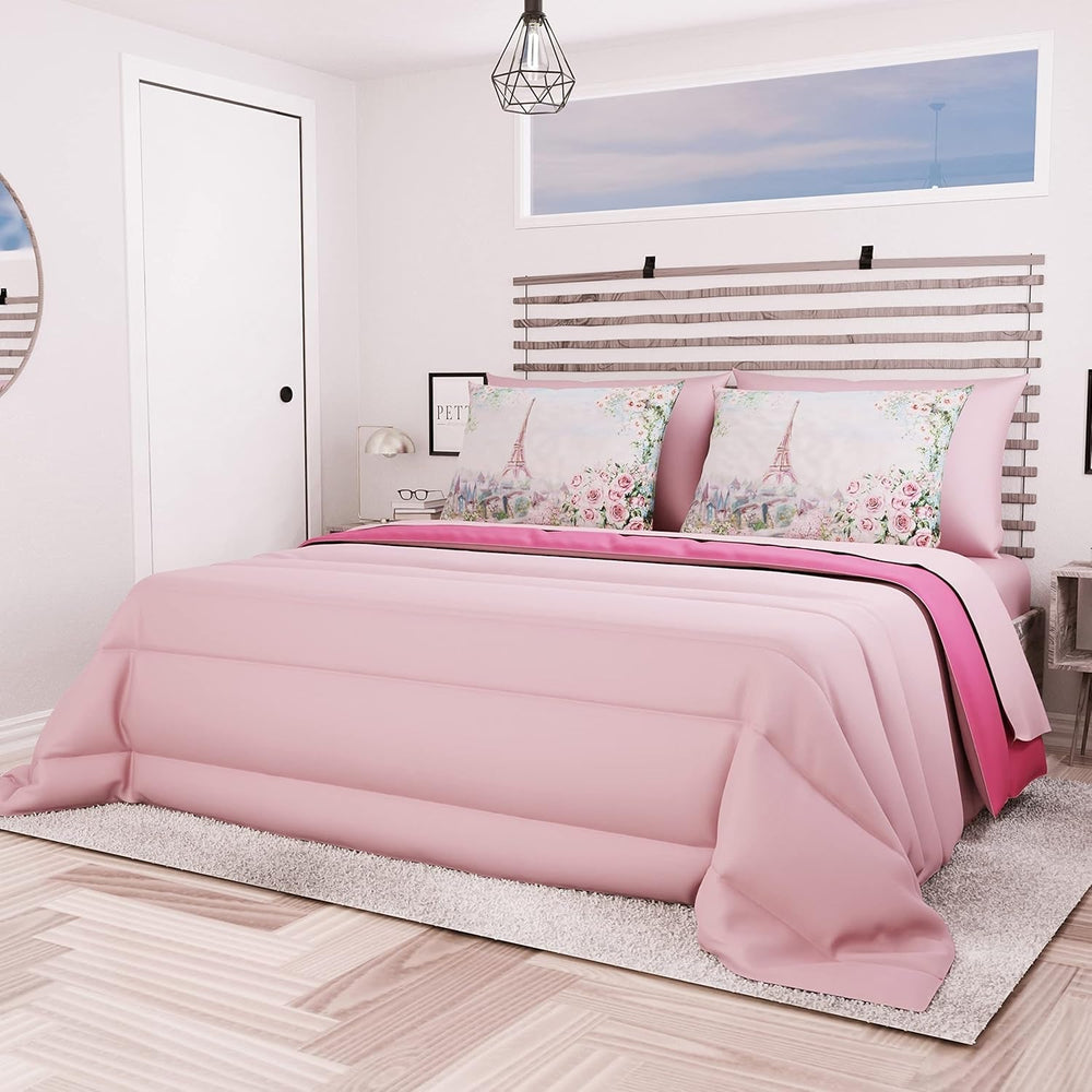 PETTI Artigiani Italiani - Couverture d'hiver pour lit double, maxi, monochrome, double face, blanc, gris, 100% Made in Italy