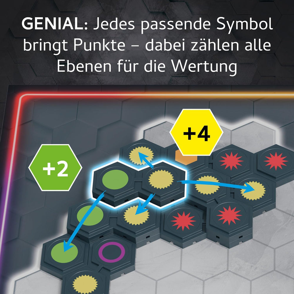 KOSMOS 684006 Une 3D tout simplement ingénieuse avec des briques 3D de haute qualité. Découvrez de nouvelles possibilités, jeu de société pour toute la famille à partir de 10 ans, cadeau, jeu familial pour 1 à 4 joueurs, jeu de société