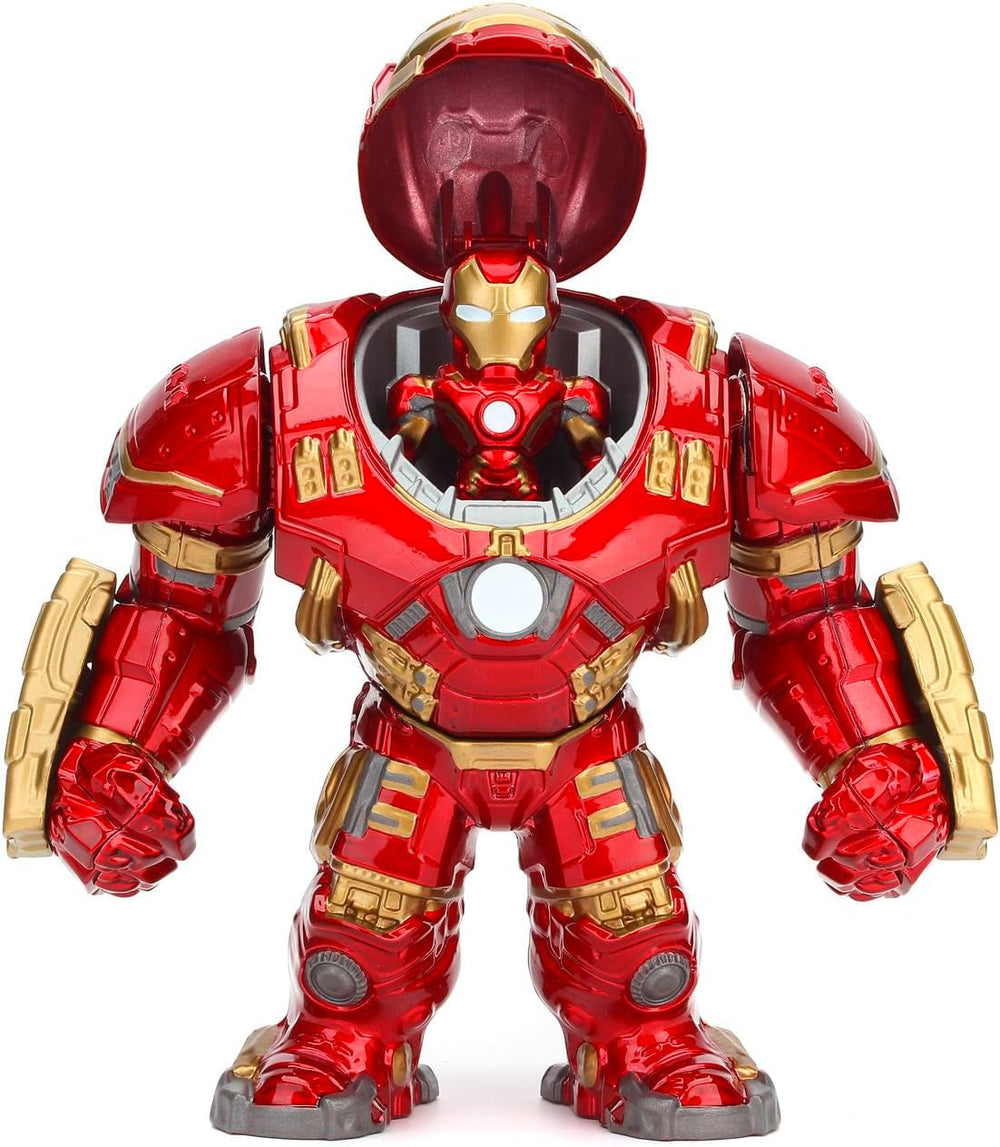 Jada Toys Marvel Figure Hulkbuster & Ironman, Casque ouvert et fermé, Figurines à collectionner, Ensemble, Moulé sous pression, Rouge, Taille: 6 pouces Hulkbuster & 2 pouces Ironman Figurines Naty Shop