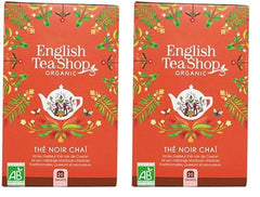 ETS - Thé Noir Chai, Naturland BIO, 20 Sachets de Thé (Pack de 2)
