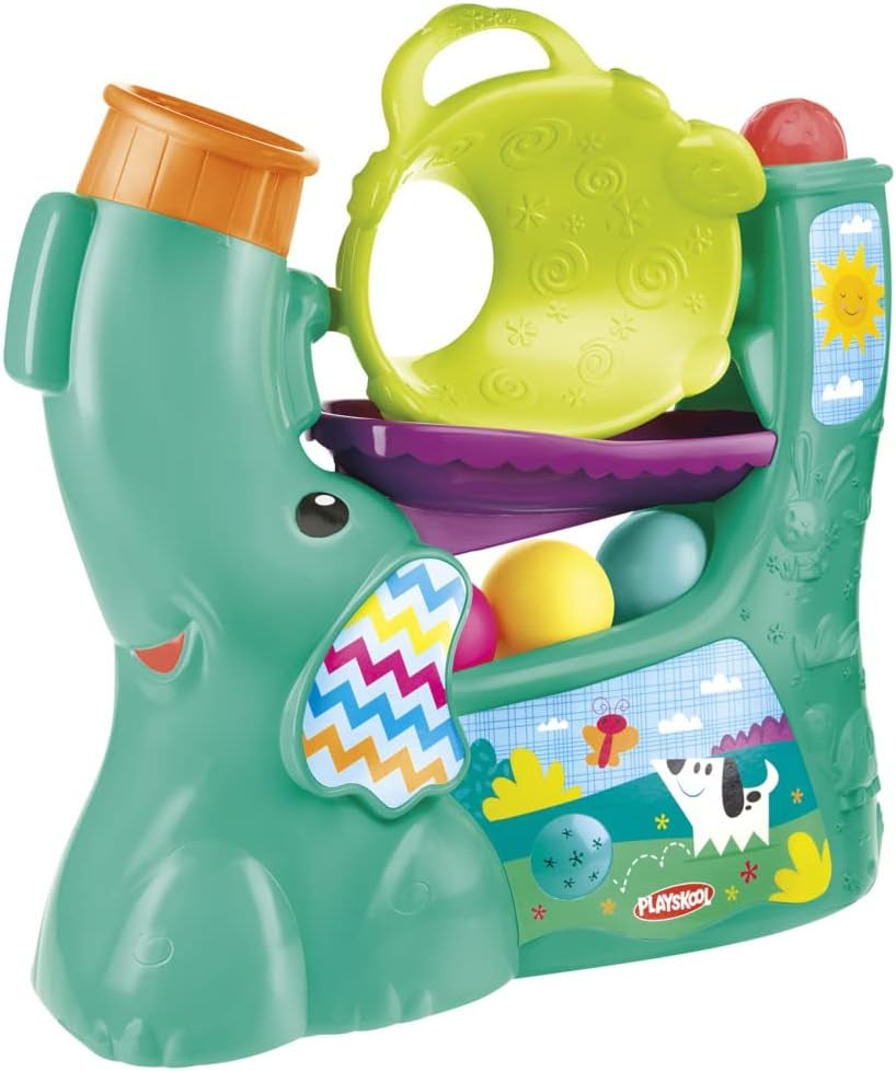 Playskool rollerslide, jucărie de la 9 luni cu 5 bile (Amazon Exclusive) Jucarii Bebe Naty Shop Ball distractiv elefant