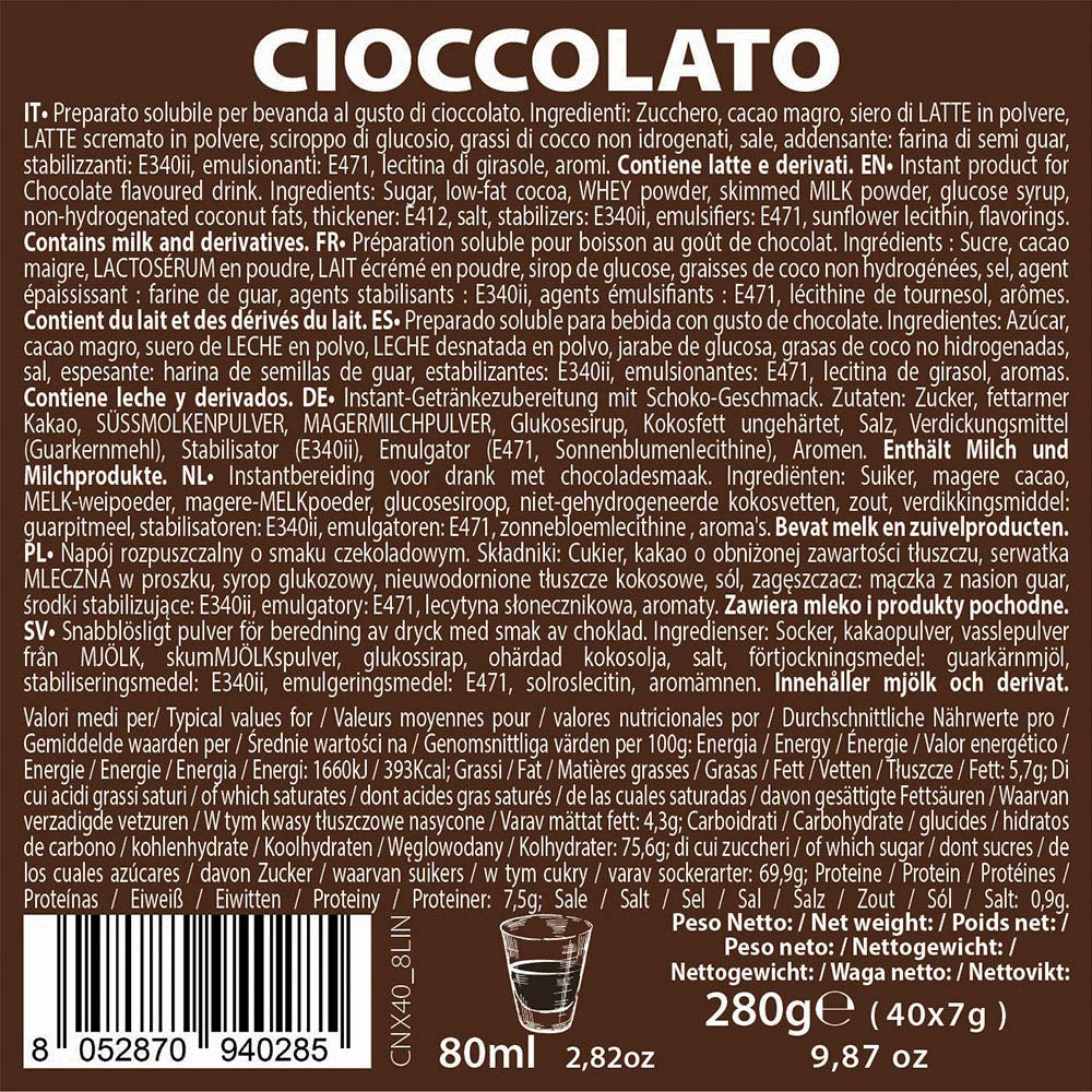 - Schokolade - exclusivement compatible avec NESPRESSO - 40 capsules