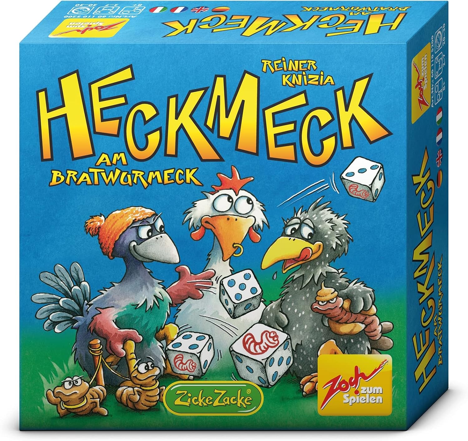 Zoch 601125200 – Heckmeck am Bratwurmeck – le jeu de dés turbulent dans le cadre de poulet populaire pour les oiseaux intelligents qui ont senti le ver bratwurmeck, à partir de 8 ans