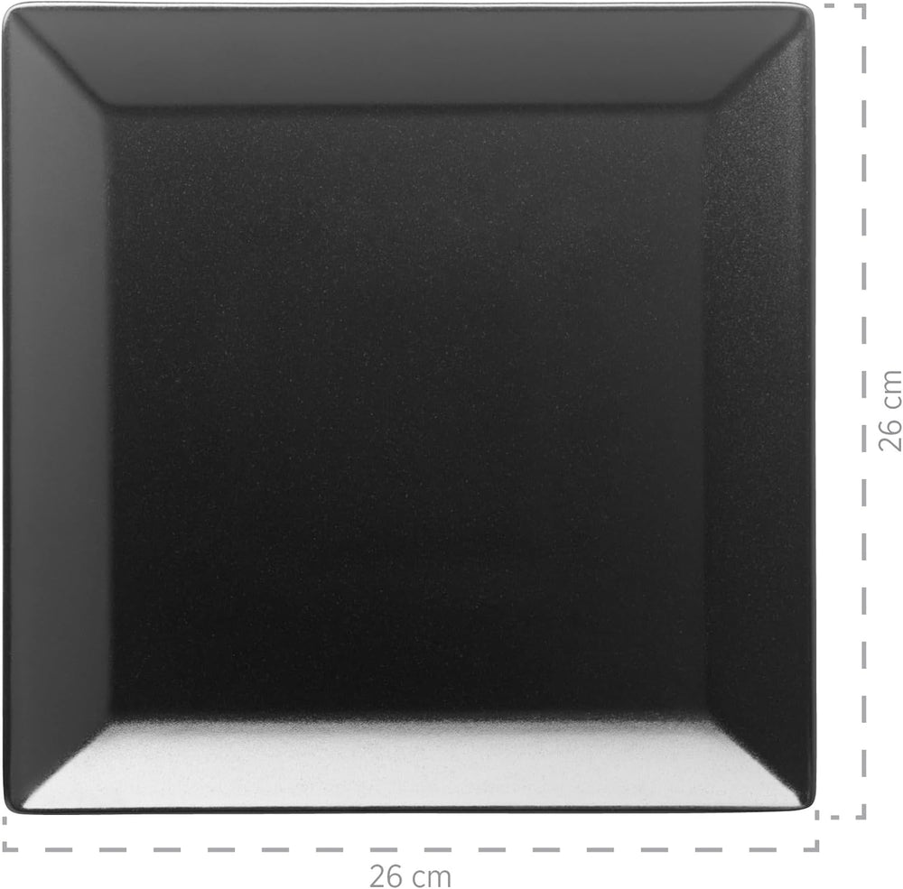 MÄSER Manhattan City service de table en porcelaine pour 6 personnes, noir