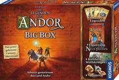 Kosmos 683122 Legends of Andor – Big Box, jeu de base (Kennerspiel des Jahres 2013) et extensions supplémentaires, Fantasy Classic, jeu de société coopératif Fantasy, à partir de 10 ans