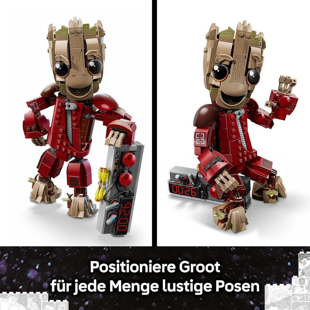 LEGO | Groot im Ravager-Outfit - Superhelden Spielzeug mit Baubarer Figur für Rollenspiele - Kinder Konstruktionspielzeug - Creative Geschenk for Jungen ab 10 Jahren, Mädchen and Filmfans - 76341