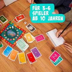 Noris 606062080 - Jeu de société (jeu de cartes à partir de 10 ans) - combiné avec le jeu de cartes - jeu de simulation complet pour enfants et adultes pour 3 à 6 joueurs