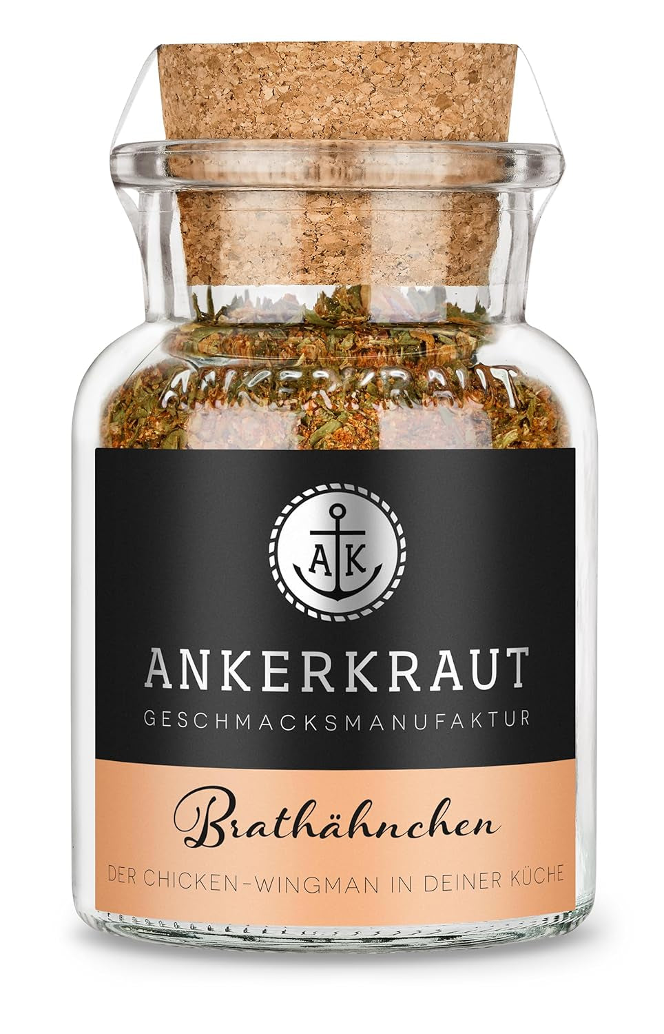 Ankerkraut Brathähnchen, Marinade for knuspriges Hähnchen, Chicken Gewürzsalz for Grill, Backofen et Pfanne, Chicken-Wings selber würzen, BBQ-Rub, 200g im Streuer