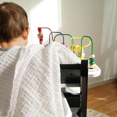 MAKIAN Carrés de Mousseline, Paquet de 10, 80x80cm, Certifié Oeko-TEX® Standard 100, 10 Chiffons Premium - Carrés de Tissu Double Tissé / Carrés de Mousseline, Résistant à l'ébullition - Blanc