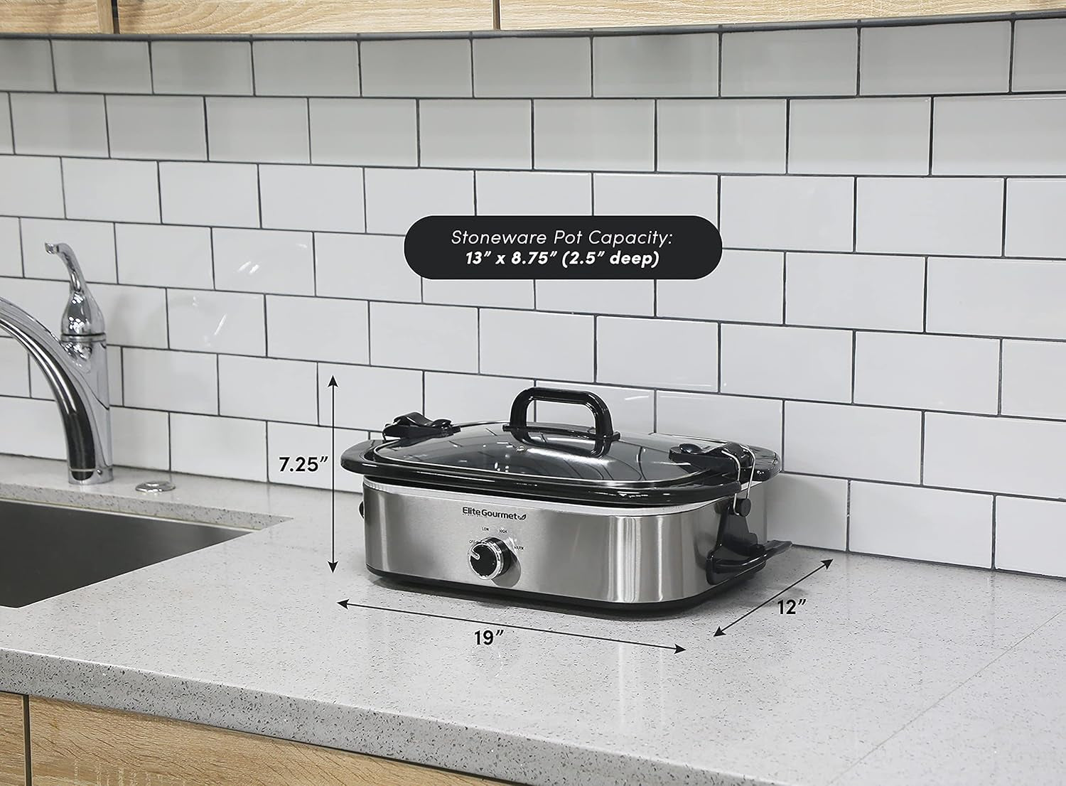 MST-5240SS Mijoteuse, 3,3 litres, Mijoteuse en acier inoxydable Naty Shop