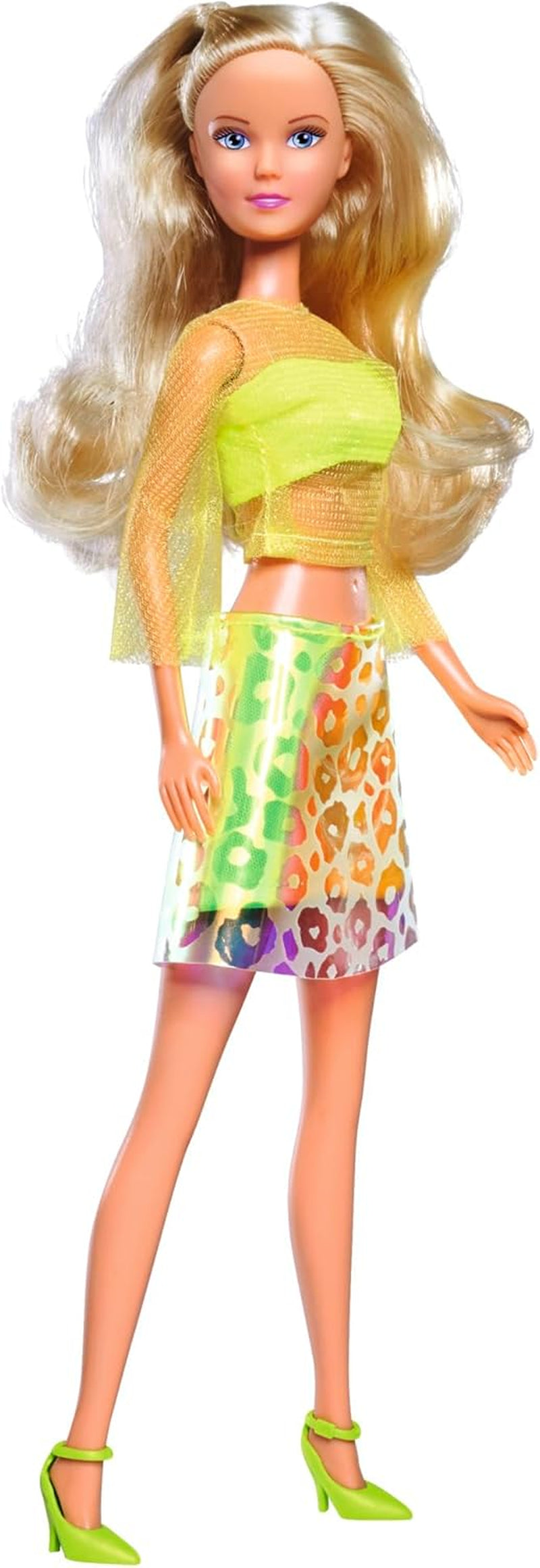 Simba Steffi Love Neon Style, 2-Fach Sortiert, es Wird nur EIN Artikel geliefert, Poupée dans des couleurs fraîches au néon et à la roche, poupée de jeu 29 cm, à partir de 3 ans