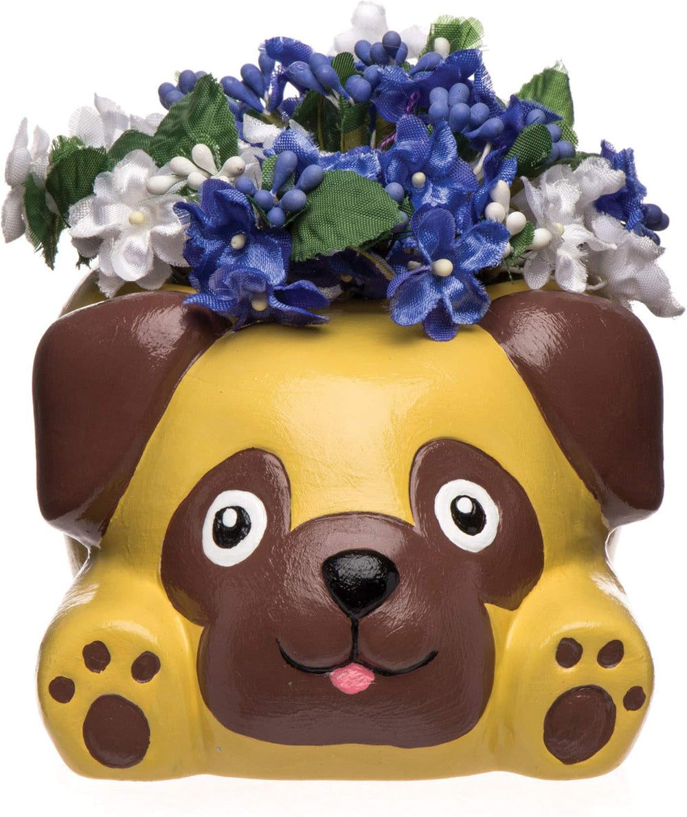 Ghivece ceramice Baker Ross „Pug” (2 bucăți) – pentru ca copiii să le picteze, să le decoreze și să le ofere cadou