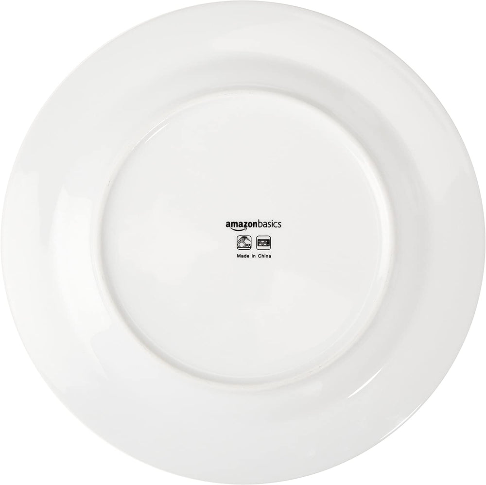 Amazon Basics Service de table 16 pièces à bord noir pour 4 personnes