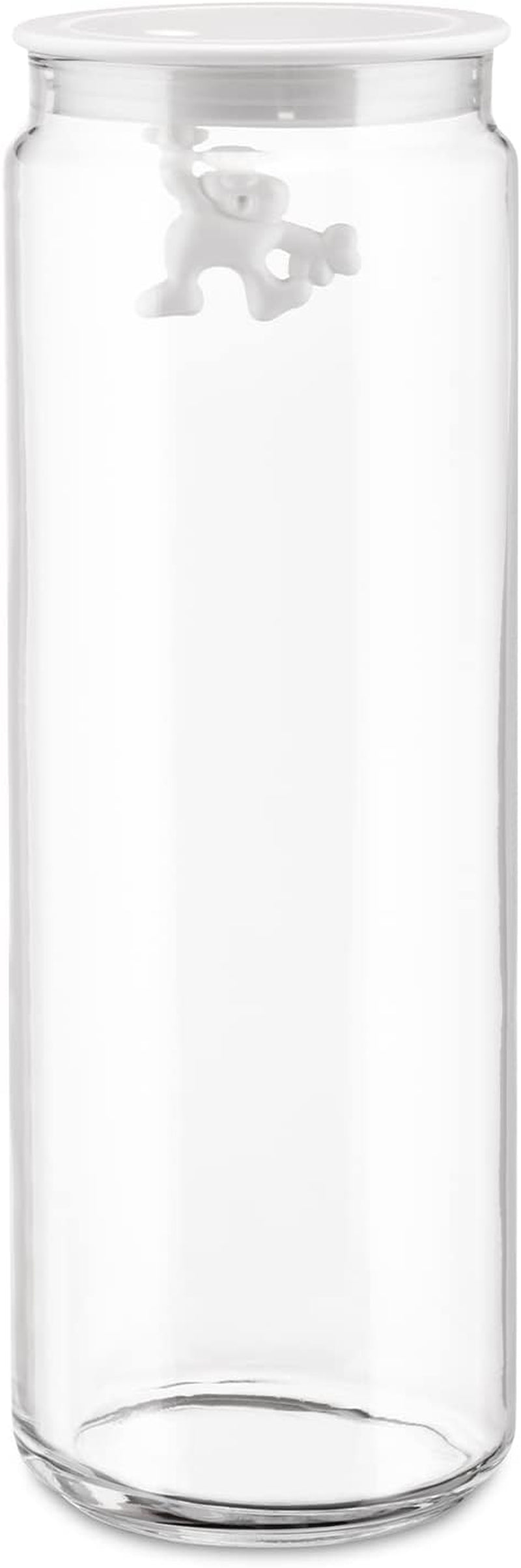 Alessi Bocal de Cuisine en Verre "Gianni" avec Couvercle Scellé, Résine Thermoplastique, Noir, 27,5 x 13,5 x 28 cm Boîtes de Conservation des Aliments Naty Shop Verre, Blanc 25 x 13,5 x 20 cm