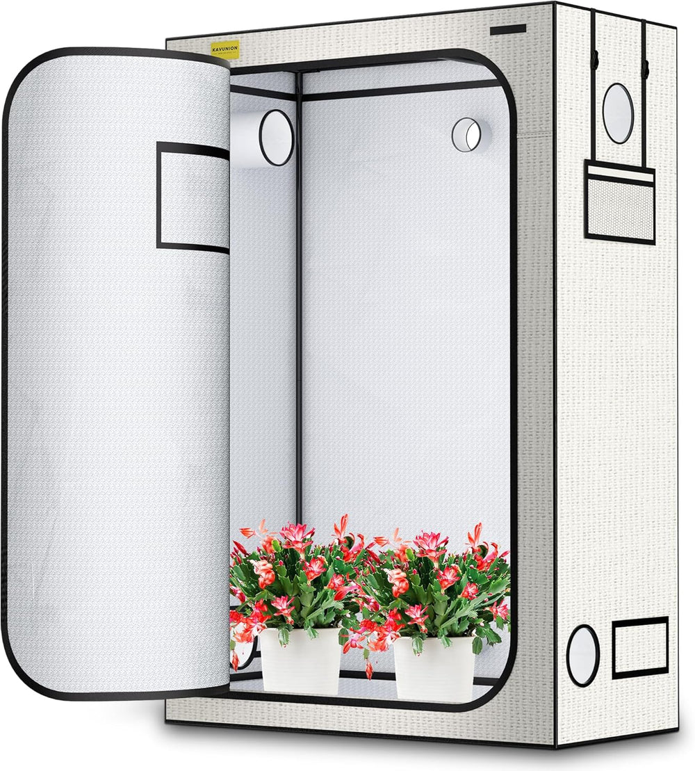 Tente de culture 60 x 60 x 180 cm, matériau Oxford 600D avec film réfléchissant en polyester, tubes en acier de 22 mm, aérations et fenêtres de visualisation, tentes de culture pour culture hydroponique, serres et jardins intérieurs