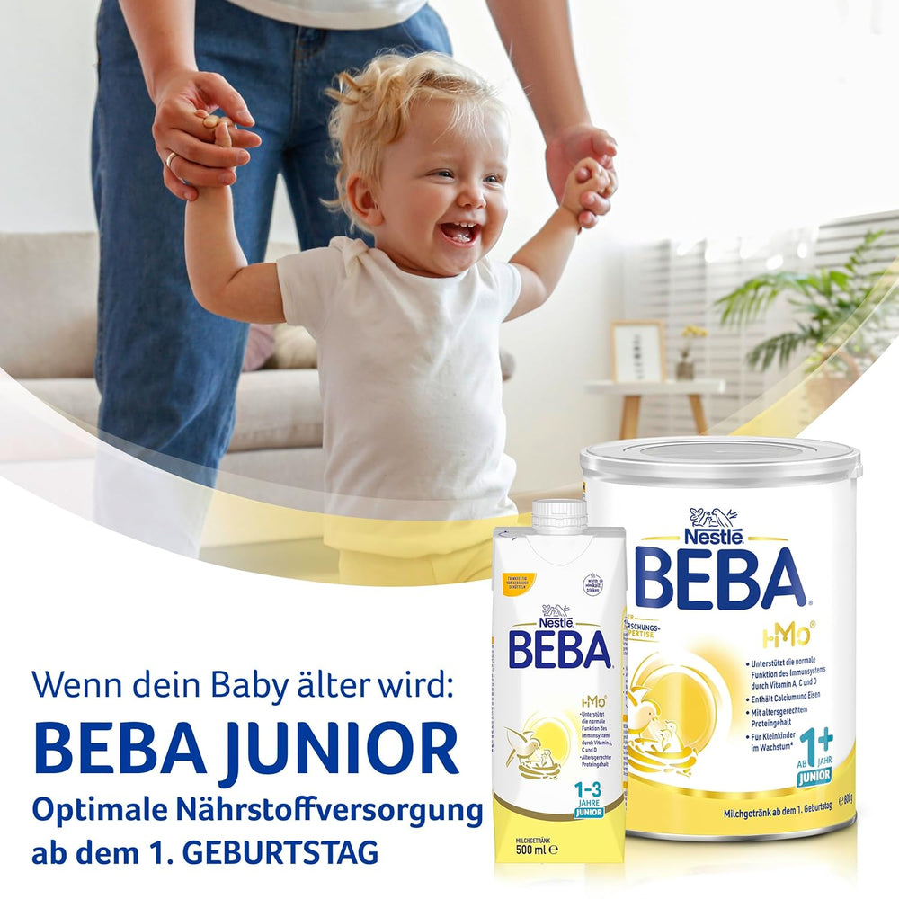 BEBA 2 - Lait de suite après 6 mois, avec complexe 5 HMO, teneur en protéines adaptée à l'âge, sans lactose, sans huile de palme, sans huile de poisson, nourriture pour bébé, lait en poudre pour bébé, lot de 3 (3 x 800 g)