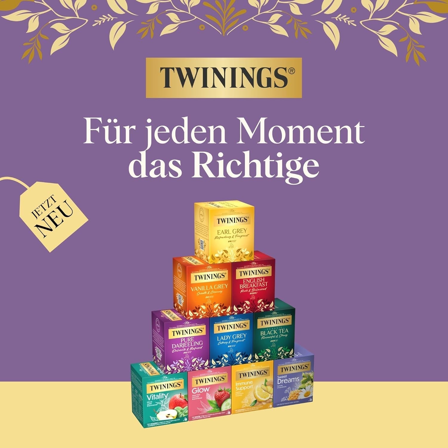 Twinings GLOW Ceai verde cu aloe vera și urzică cu biotină - Amestec de ceaiuri din plante benefice pentru îngrijirea naturală a pielii și părului, pachet de 12 (10 pliculețe fiecare)