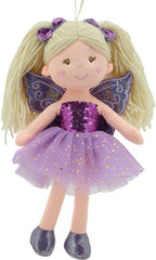 11766 Poupée en tissu Fée en peluche Princesse 30 cm Violet