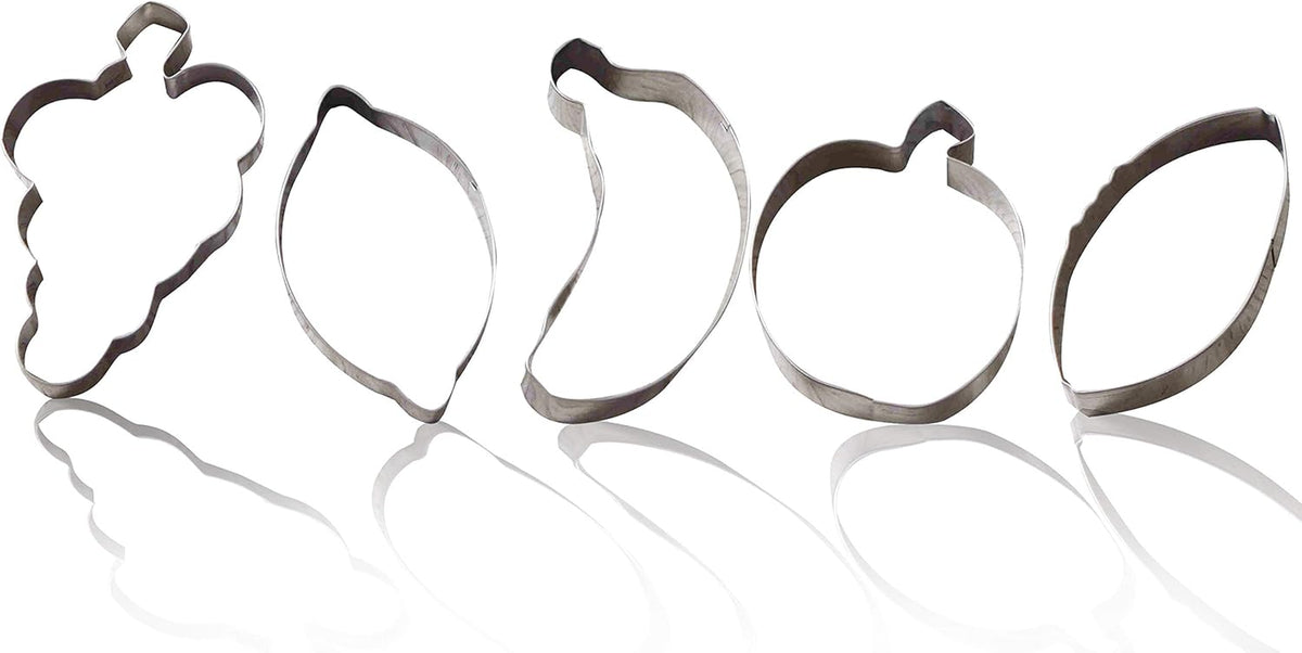 Zenker 44854 set d'emporte-pièces (UVA, banane, pomme, citron, avocat), acier inoxydable